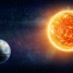Planet Earth, sun and stars (Nasa imagery)